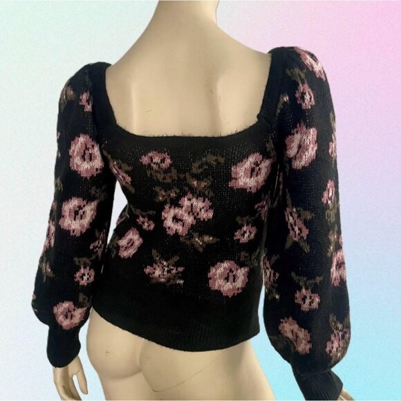 Anthropologie Sweater, Size S, Feminine Floral Sweater - Picture 4 of 12